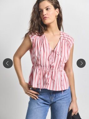 NWT - Derek Lam Double Tie Top